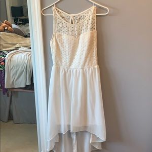 White Lace high low dress